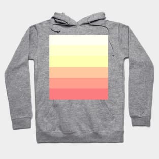 Stripes - Gradient - Dark to Light pink yellow sunrise Hoodie